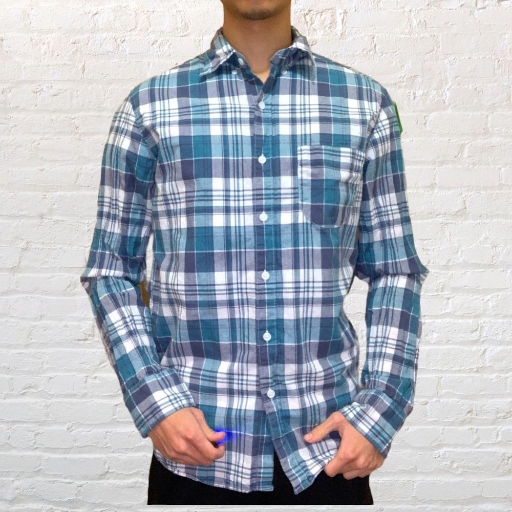 J.Crew | Plaid Secret Wash Long Sleeve Shirt, S